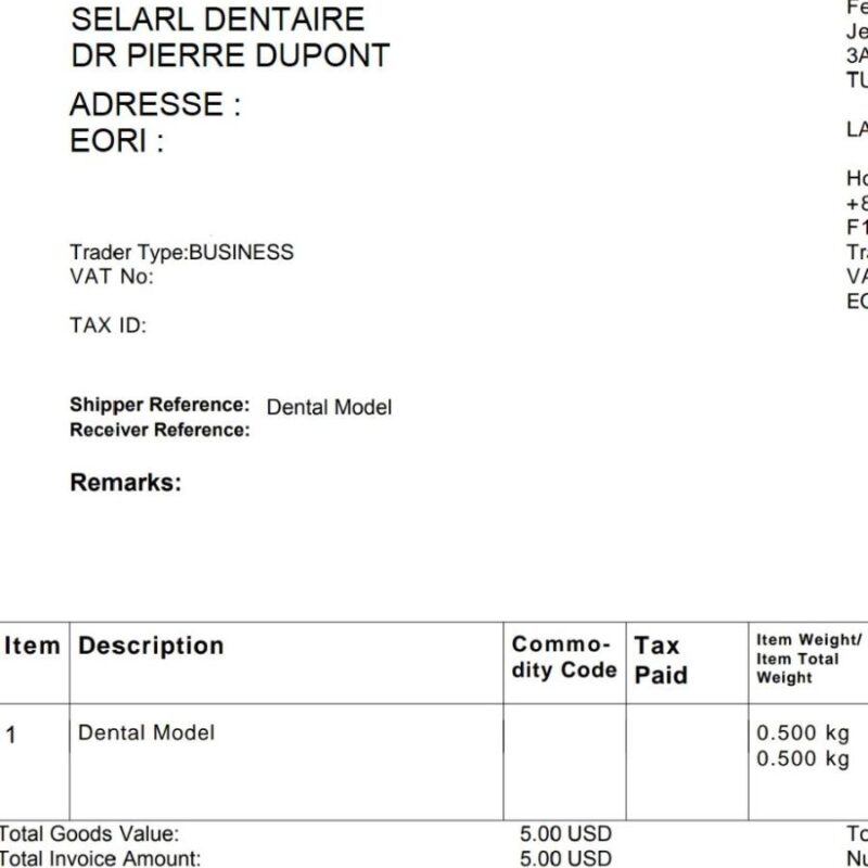 Example invoice